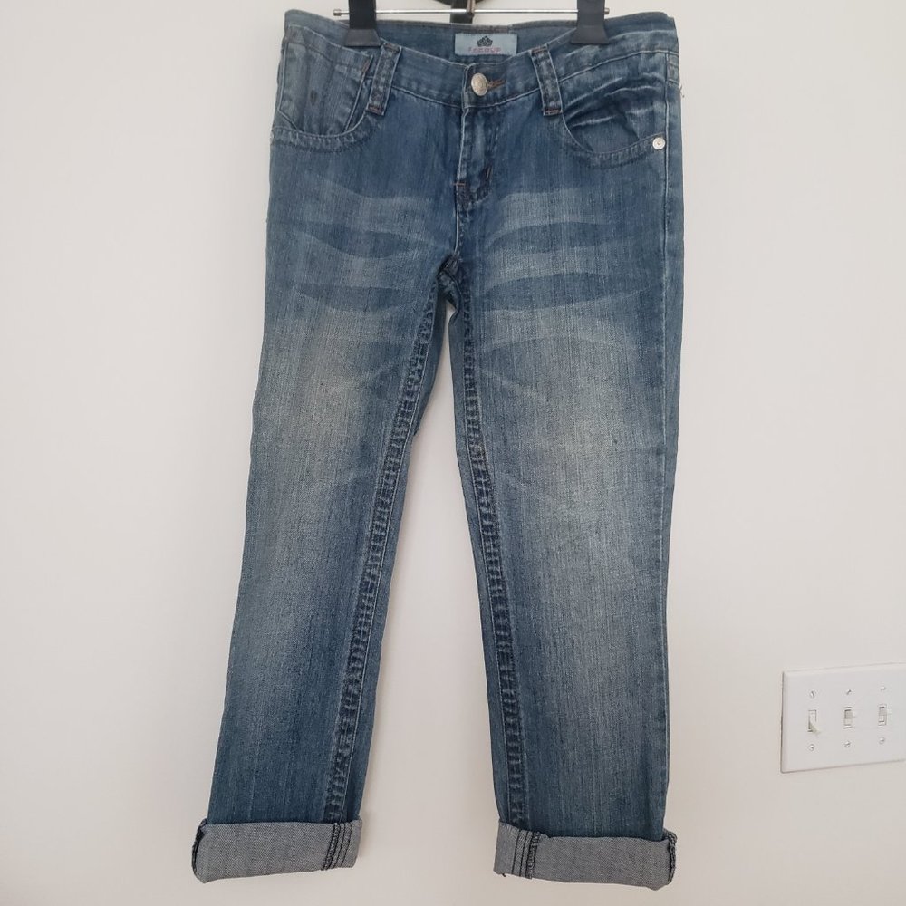 Straight Leg Cuffed Jeans (Size 26")